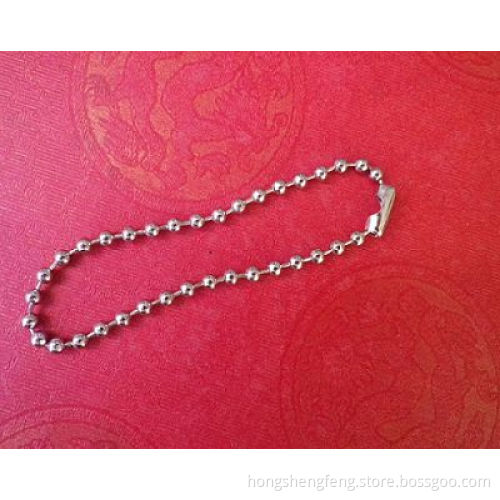 Manufacturer Supply 3.2mm Metal Bead Chain for Gifts Keychain